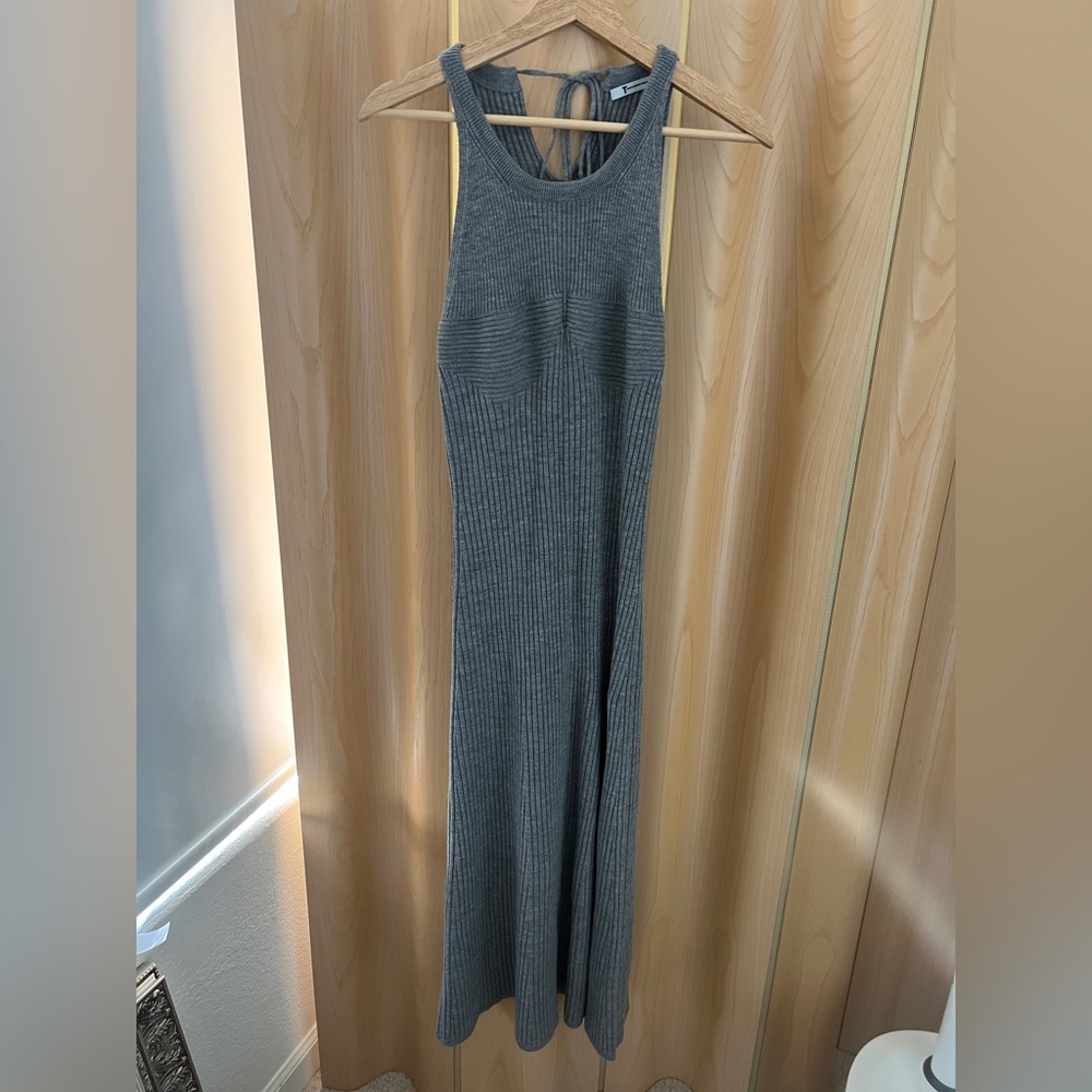 Alexander Wang Charcoal Ribbed Maxi Dress